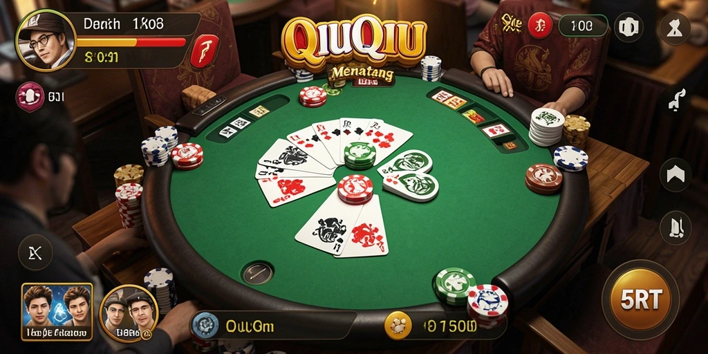 Screenshot gameplay QiuQiu di 5RT yang seru dan menegangkan.