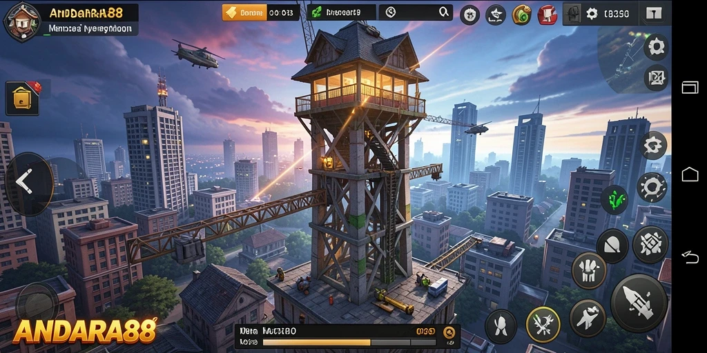 Gameplay menegangkan di ANDARA88 dengan pertahanan menara yang strategis.