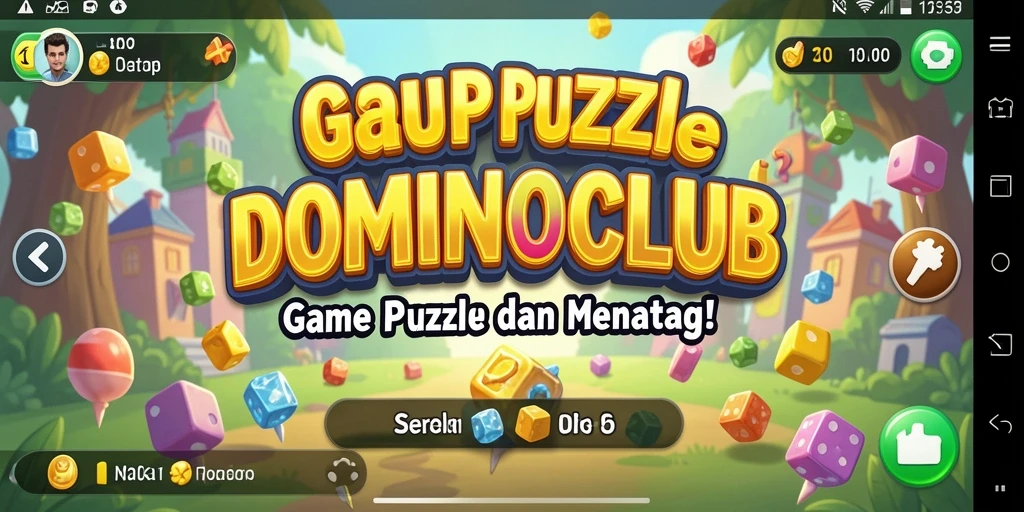 Screenshot utama menampilkan gameplay menyenangkan dalam DOMINOCLUB.
