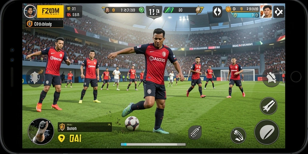 Tampilan gameplay seru dan menantang di F200M.
