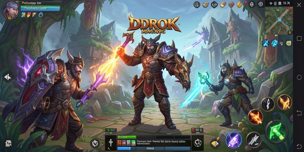 Tampilan utama gameplay IDROK yang menampilkan petualangan dalam dunia MMORPG.