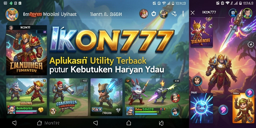 Tampilan utama IKON777 dengan berbagai fitur Utility.