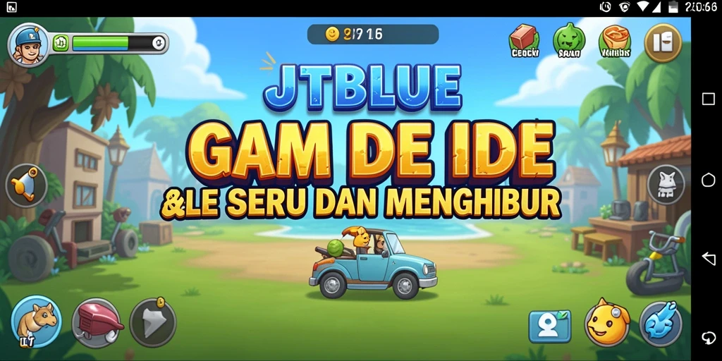 Tampilan gameplay JTBLUE yang menarik dan interaktif.