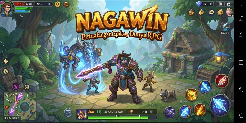 Gameplay NAGAWIN yang epik dan mendebarkan dalam dunia RPG.