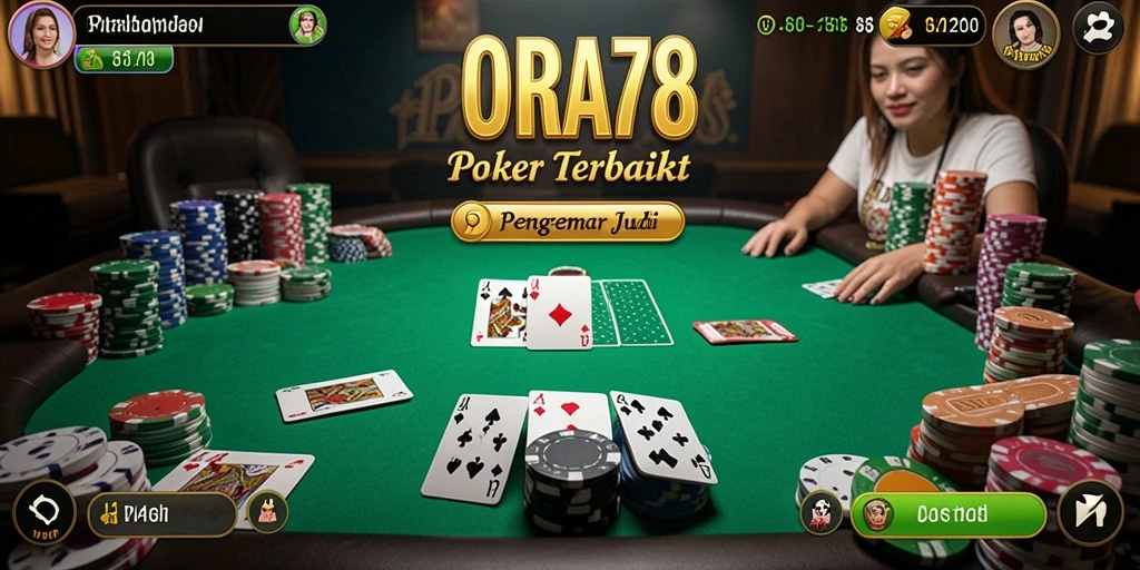 Tampilan gameplay Poker yang menarik di ORA78.