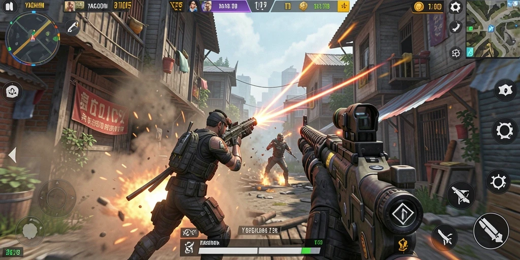 Momen intens pertempuran di YAGAOHEN dengan gameplay TPS.